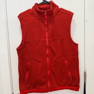 Goodfellow & Co Red Zip-Up Fleece Vest